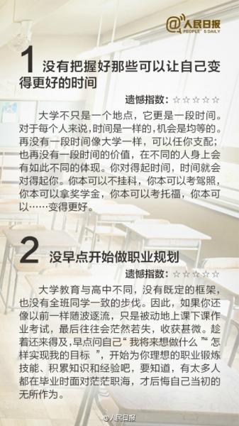 有圖有話|大學(xué)最遺憾的16件事，你中槍了嗎？